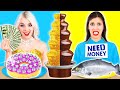 RICH GIRL vs POOR GIRL CHOCOLATE FONDUE CHALLENGE!