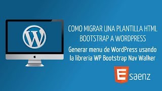 20. Generar menú de bootstrap usando la libreria WP Bootstrap Navwalker