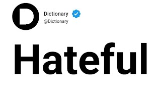 Hateful Meaning In English