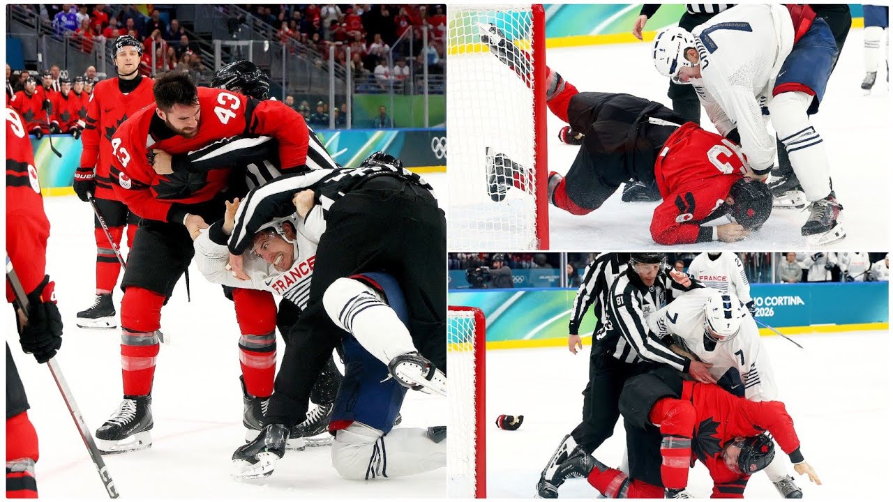 Том Уилсон и Пьер Кринон подрались, после чего Тома Уилсона выгнали с Олимпийских игр в Канаде и ...