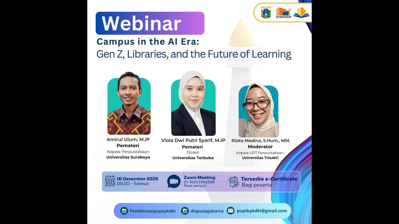 Webinar "Campus in the AI Era: Gen Z, Libraries, and the Future of Learning"