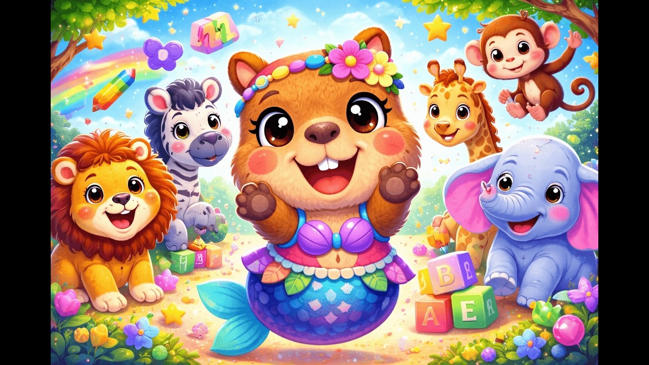 Aprenda as Cores e numeros com o Capi 🌈 | Vídeo Infantil Educativo (17 Min)