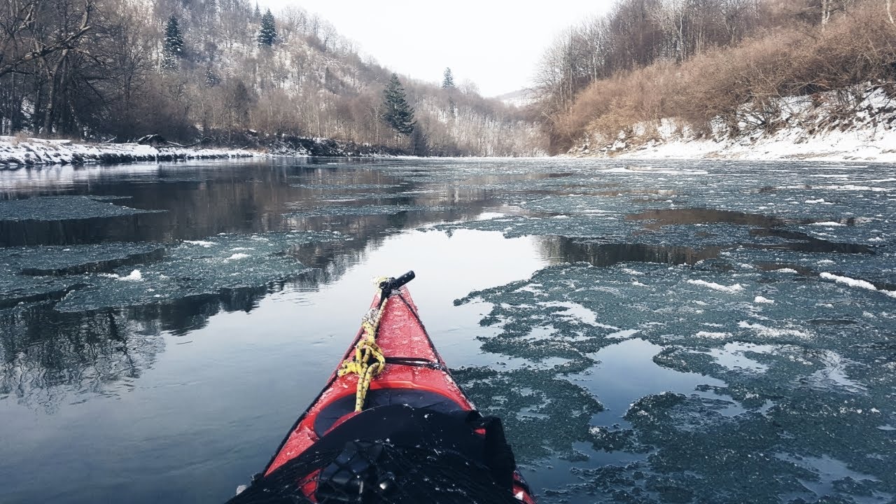 Zimowy San - kajakiem