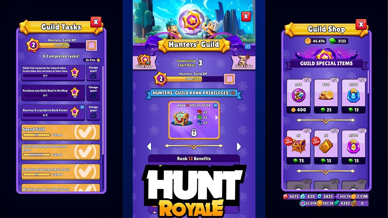 The New Amazing Rewards AND shop = Hunters' Guild