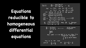Reducible to homogeneous differential equations