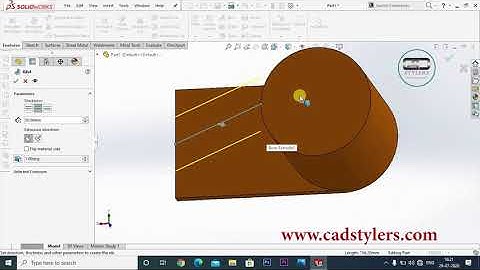 HOW TO DO RIB IN SOLIDWORKS II SOLIIDWORKS RIB ON CYLINDER I[CAD STYLERS] SOLIDWORKS TUTORIAL SERIES