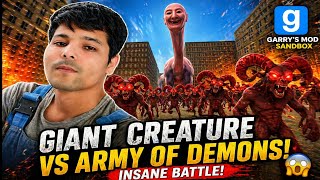 GIANT MONSTER vs DEMON ARMY 😱🔥 | Garry’s Mod Sandbox INSANE Battle!