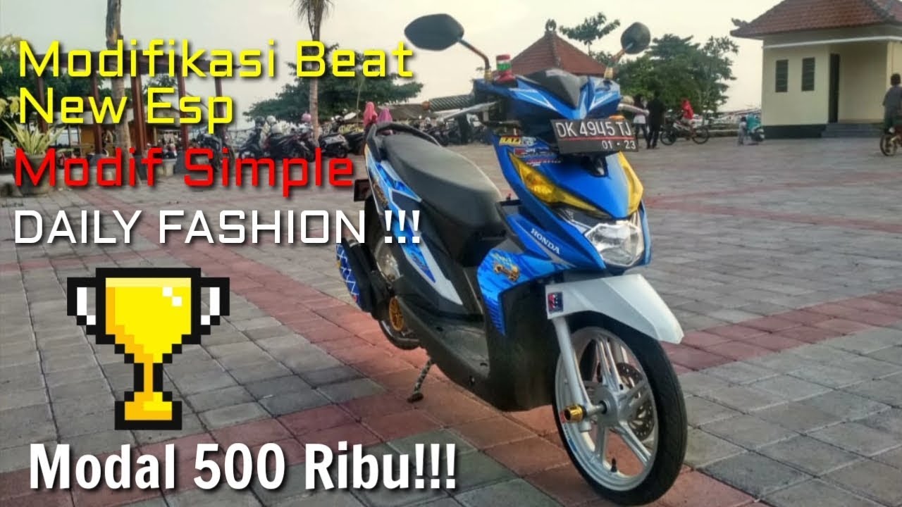 Modifikasi Beat Cbs Biru Putih