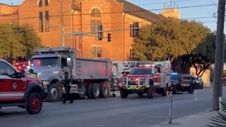 New Braunfels woman dies after being hit by dump truck, police say