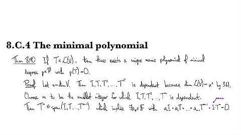 8.C.4 The minimal polynomial
