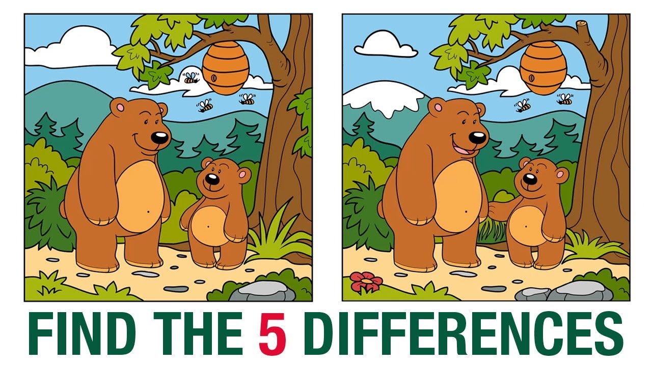 Find The 5 Differences | Best Spot The Difference Game | Fun Puzzles For  Kids | Mango Kids - YouTube