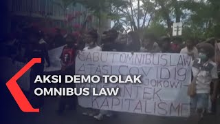 Mahasiswa Demo Tuntut Cabut Pengesahan UU Cipta Kerja