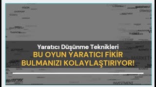 Bu Oyun Yaratıcı Fikir Bulmanızı Kolaylaştırıyor! 5 Dakika İçinde Hem Zihnini Tetikle Hem de Eğlen..