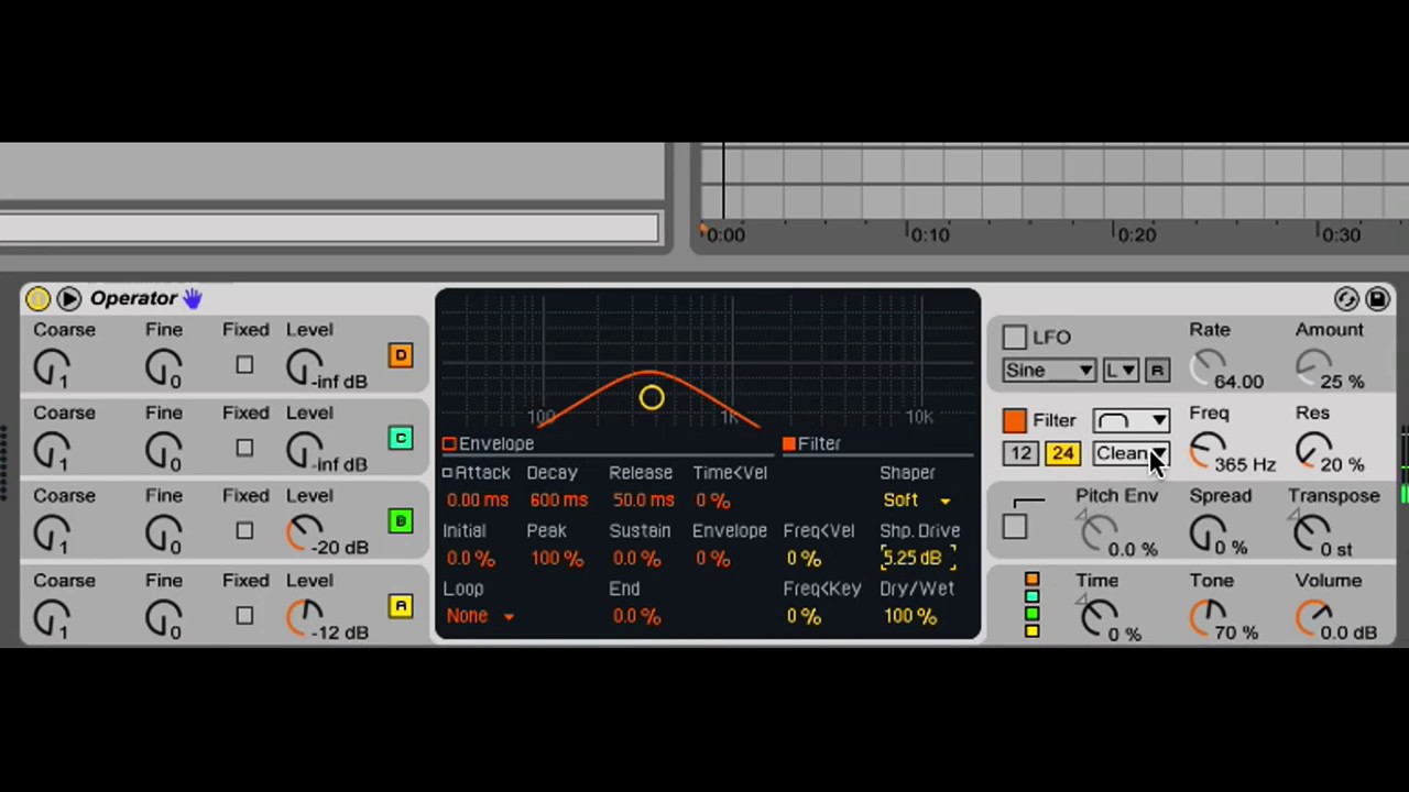 How to: Simple disco fm bass with Ableton's Operator - YouTube