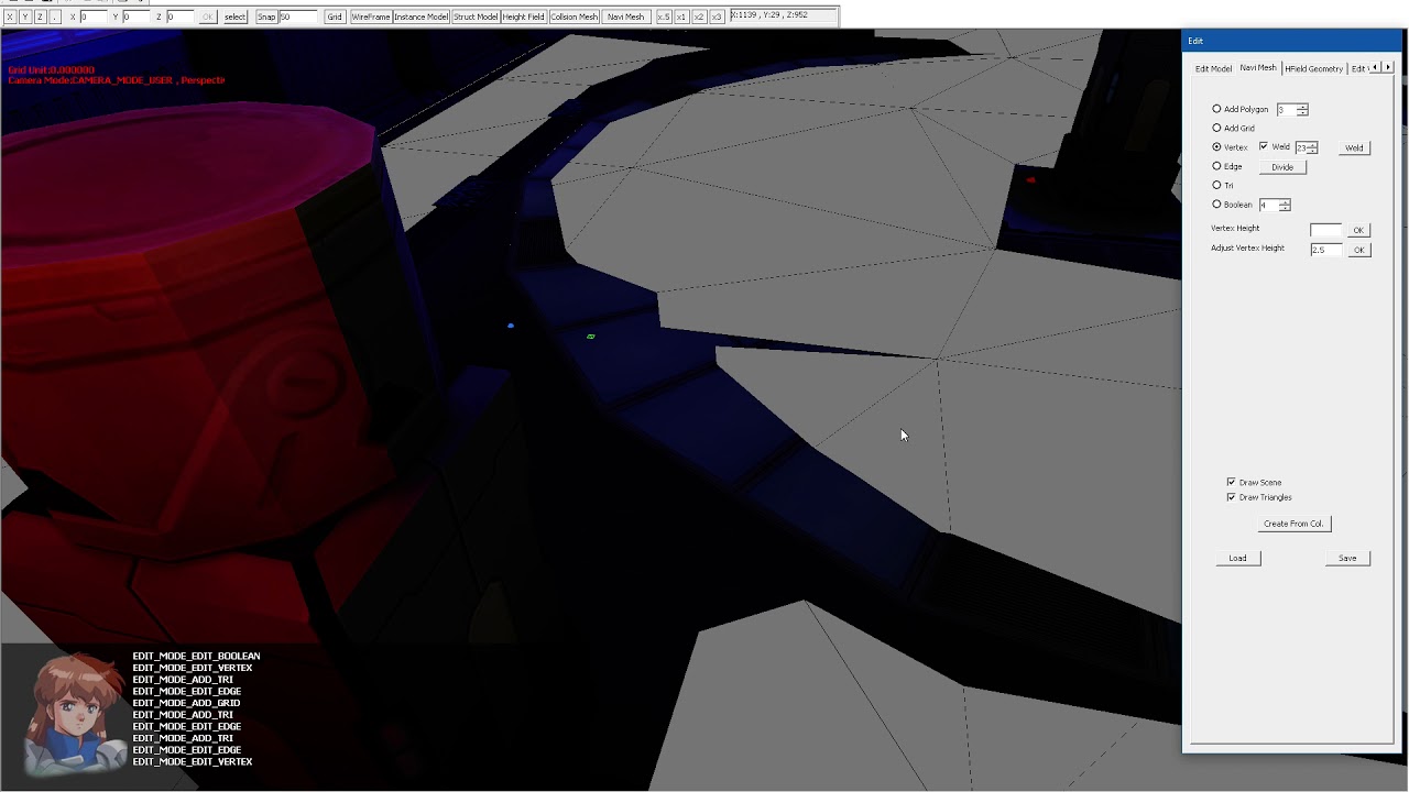 Editing navigation mesh