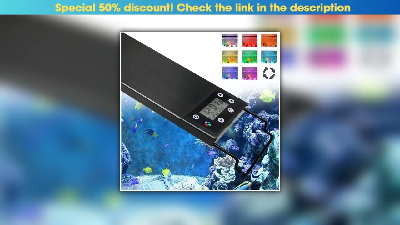 Deal 30-60cm Fish Tank 24/7 Full Spectrum Lighting LED Light Aquarium Decoration Aquatic Plant Grow