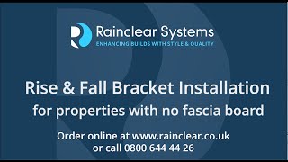 Rise and fall brackets installation