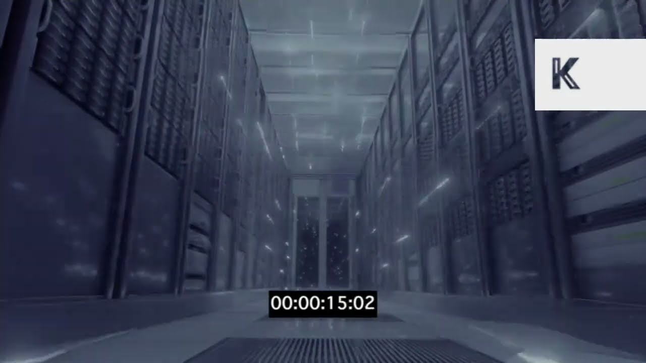 2000s Computer Server Room and Graphical Image