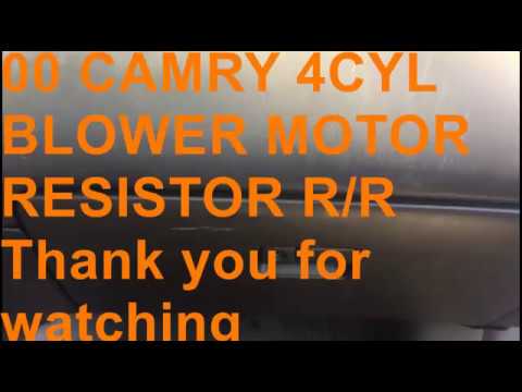 2000 TOYOTA CAMRY blower motor resistor R/R - YouTube