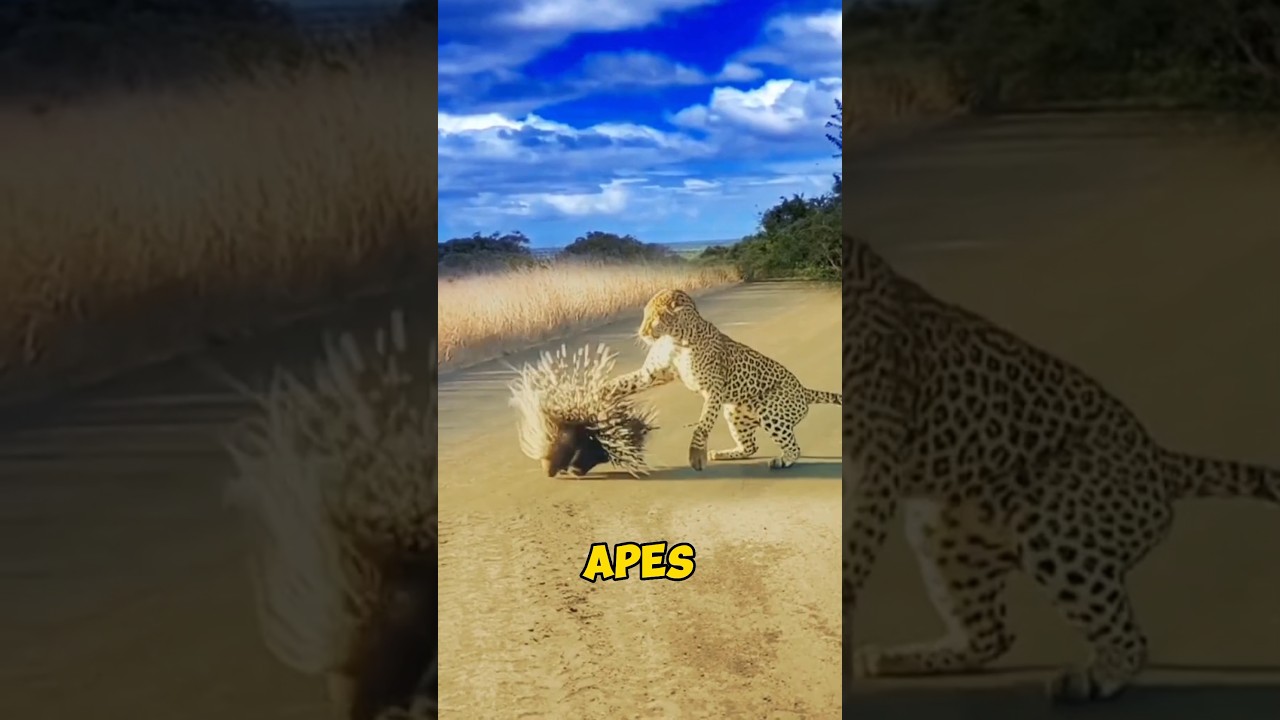 macan tutul vs landak. 