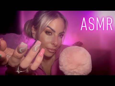 ASMR Semi-Inaudible Whispering & Almost Touching The Fluffy Mic 🎙️