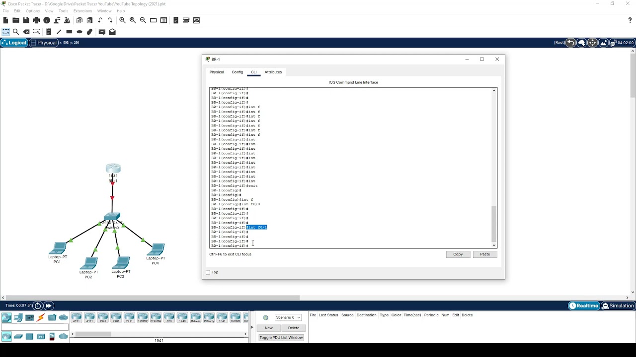 incorrect ip address assignment packet tracer