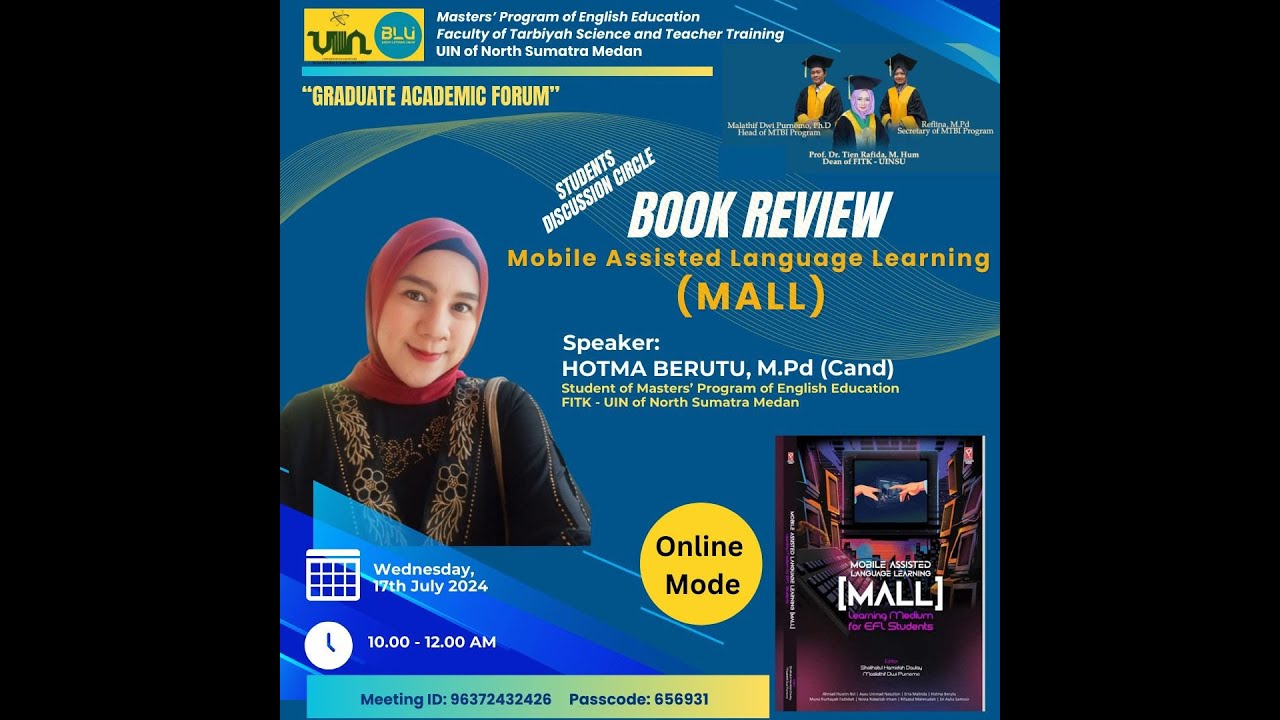 STUDENTS' BOOK REVIEW MOBILE ASSISTED LANGUAGE LEARNING (SPEAKER HOTMA BERUTU) Rabu, 17 Juli 2024