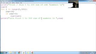 Celebrity 41 Python for loop Print 1 to 100 odd number find sum | Python programming Tutorial for Beginner Wealth