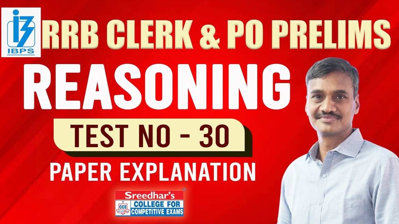 IBPS RRB CLERK & PO PRELIMS MOCK TEST NO-30| REASONING PRACTICE SET ...
