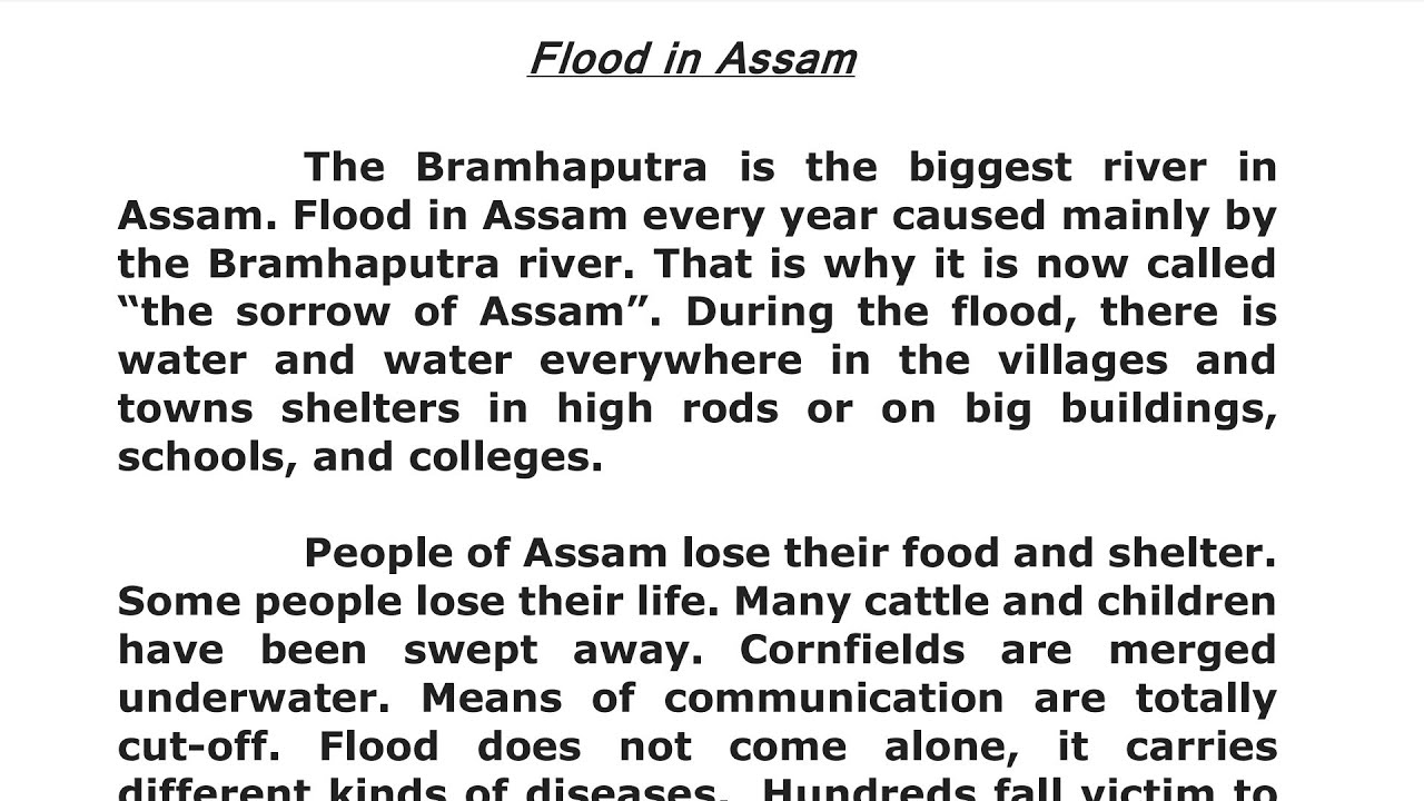 Essay on Flood in Assam | Flood in Assam