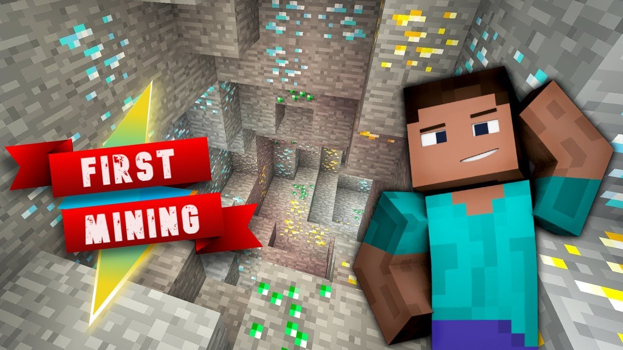 First mining ever... | Minecraft survival | part 2 - YouTube