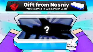 I got gifted a FREE skincase by the owner.. (Roblox Rivals)