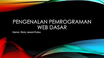 Pengenalan Pemrograman Web Dasar (Prak.1)