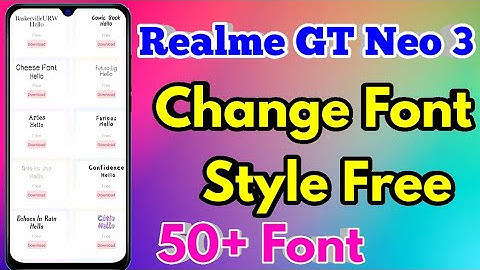 How to change font style in realme gt neo 3 | realme gt neo 3 change font style