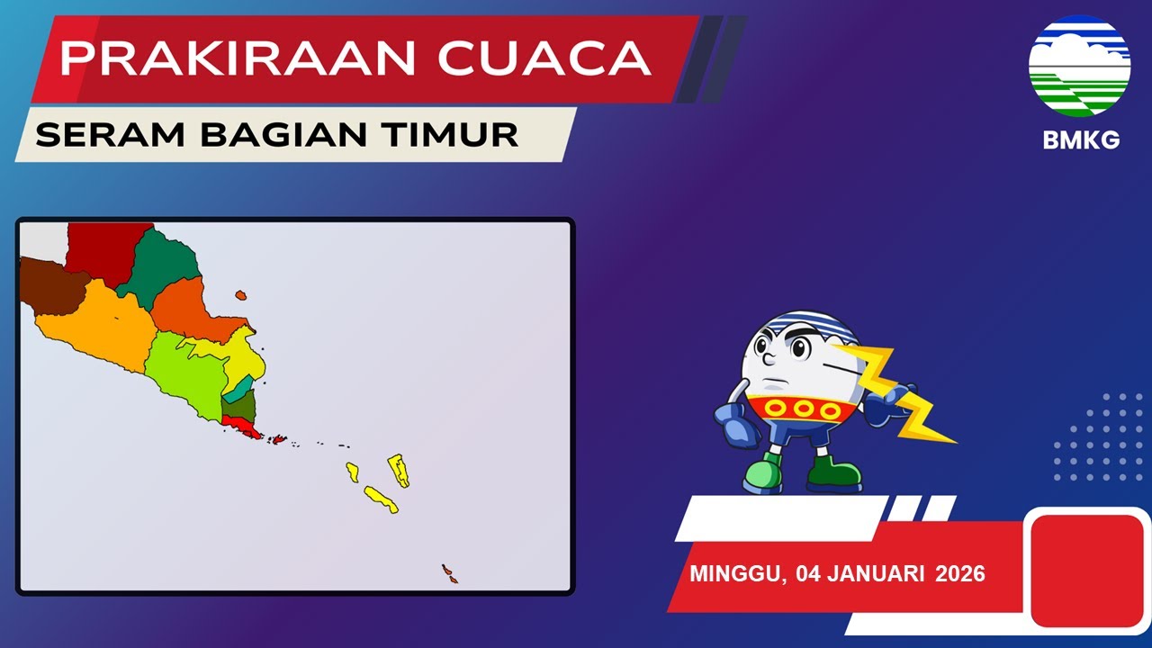 Prakiraan Cuaca Kabupaten Seram Bagian Timur Esok Hari, 04 Januari 2026