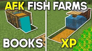 Easiest AFK Fish Farms Minecraft Bedrock 1.20