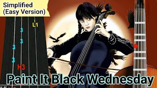 Paint It Black Wednesday Violin Tab (Easy Simplified Version)