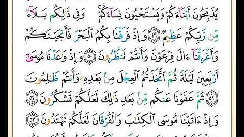 الصفحة رقم ( 8 ) من ختمة مصحف التجويد برواية حفص بصوت القارئ محمد حبش