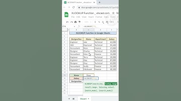 XLOOKUP Function in Google Sheets