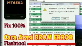 Solusi BROM ERROR S_FT_DA_NO_Response (0xFA1) fix 100%