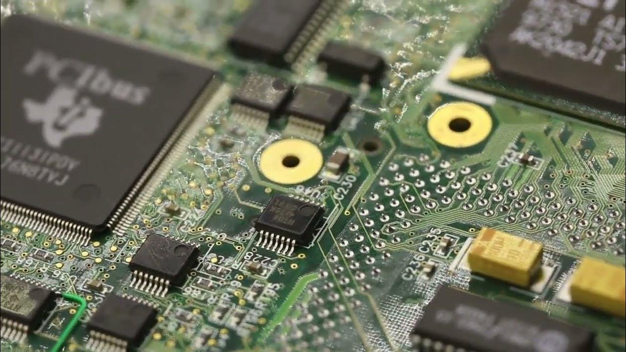 Complex integrated circuits of computer motherboards YouTube