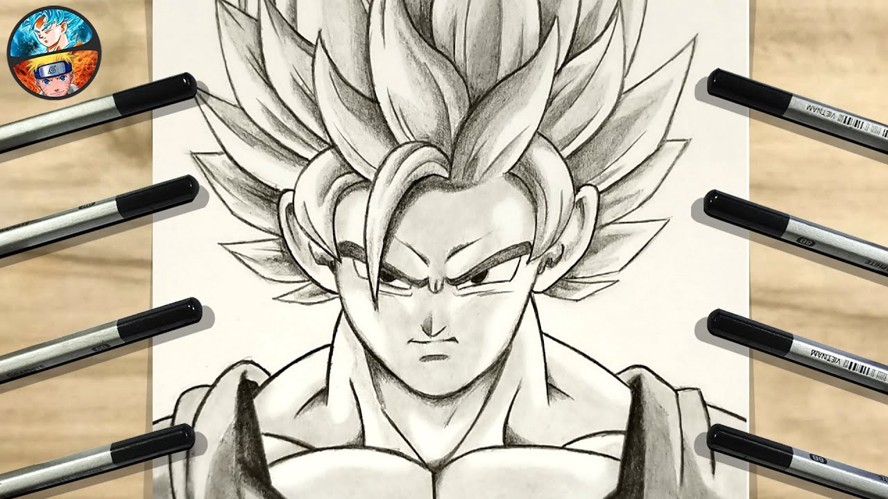 Como desenhar GOKU super saiyajin… #animes #drawing #realista #fyy