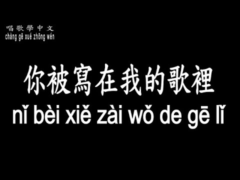 【唱歌學中文】►蘇打綠 / 你被寫在我的歌裡◀ ► Sodagreen / You are written in my song ◀『憂傷有時候竟被你調味得像顆糖』【動態歌詞中文、拼音Lyrics】