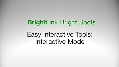 Epson BrightLink Projectors | How to use Easy Interactive Tools in Interactive Mode