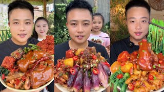 Yummy Mukbang Eat braised pork belly boil rib belly egg boil #mukbang #yummy #delicious