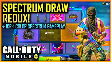 SPECTRUM DRAW REDUX UNBOXING IN COD MOBILE | ICR-1 COLOR SPECTRUM GAMEPLAY CALL OF DUTY MOBILE