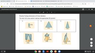 Cross Sections of Rectangular Pyramids Notes