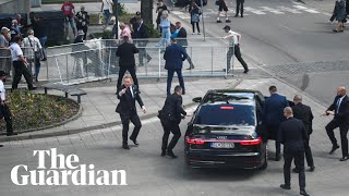 Slovakian PM rushed to car after being shot in assassination attempt