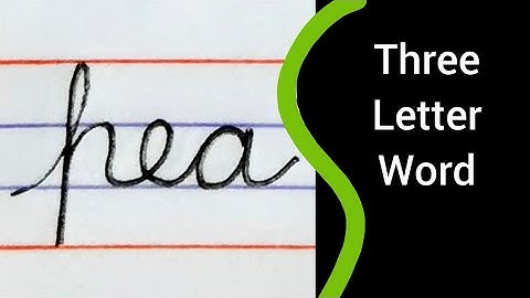EP #9 | How to write three letter word "pea" in cursive | LEARN EASILY