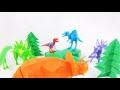 Dinosaur Toys for kids | Build dinosaurs and play along | Green Triceratops